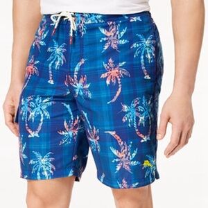 Men's Baja Palm Illusion Print Classic-Fit 9'' Swim Trunks LG. Tommy Bahama